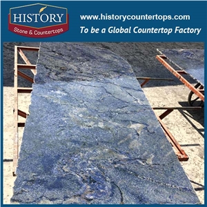 Azul Bahia Luxury Granite Stone Floor Tiles & Wall Cladding, Kitchen Countertops & Bathroom Vanity Top, Interior or Exterior Construction Material