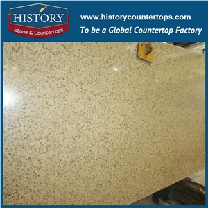 Beautiful Best Price Golden Coast Quartz Big Slabs Use for Solid Surface Kitchen Countertop, Bathroom Vanity Tops,Floor and Wall Covering for Sale