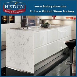 Best Sell Free Sample White Quartz Countertops with Veins,Engineered Stone Kitchen Countertops,Quartz Tops for Hospitality,Multi-Family Project