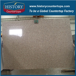 China Cheap Price Peach Red Granite Customized Size for Interior/Exterior Wall&Floor Tiles Cut-To-Size Polished for Prefab Countertop&Vanity Top
