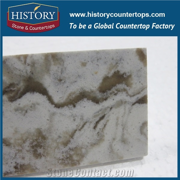 Great White Quartz Tile Cut Size ,White Color Artificial Stone Granite Quartz Slabs