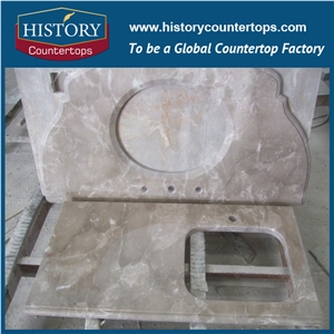High Polished Natural Stone for Bath Decoration, Best Selling Bosy Grey Marble for Bathroom Countertop and Vanity Tops