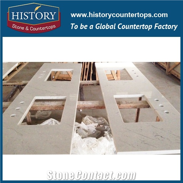 History Stone Company Lyra Quartz Kitchen Countertops Engineered