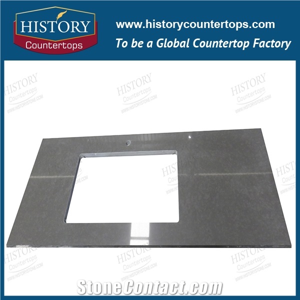 Historystone Grey Quartz Bathroom Countertops, Custom Vanity Tops, Qaurtz Stone Vanity Tops, Solid Surface