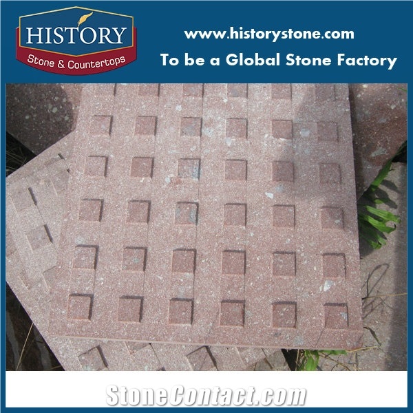 Ocean Red Granite Outside Paving Stone Interlocking Paving Sets Cube Stone/Driveway Paving Stone/Garden Stepping Pavements