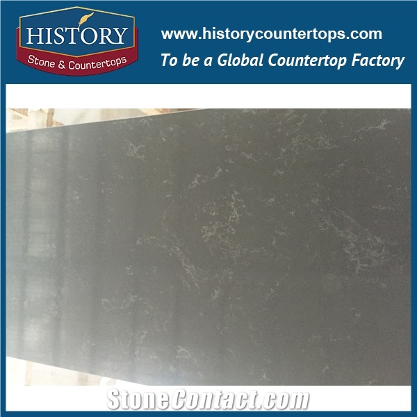 Spa Black Belenco Quartz Stone For Kitchen Countertops Engineered