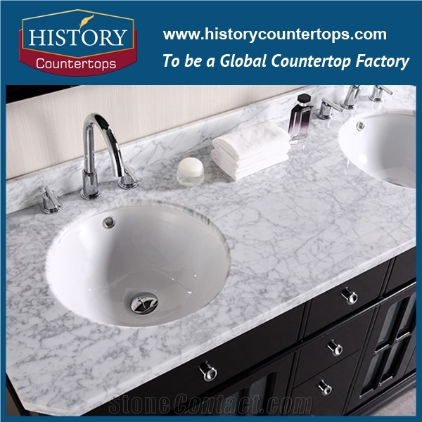 White Beautiful Marble Bathroom, White Bathroom Vanity With Grey Granite Top Dining Table