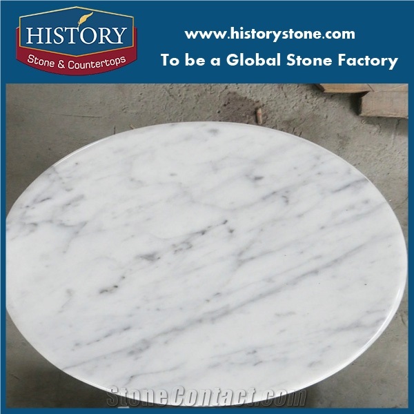 White Beautiful Marble Bathroom Countertops,Bathroom Vanity Tops,Bar Tops Coffee Tables,Populer Bianco Carrara Round Kitchen Counter Top,For Sale