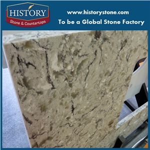 Yellow Black Veined Granite Series Quartz Stone/Quartz /Quartz Tiles/Quartz Slab/Stone Quartz / /China Quartz Stone/China Quartz