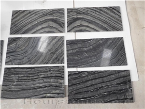 China Silver Way,Zebra Black,Black Wooden Marble with Polished Finish for Interior Floor & Wall Decoration