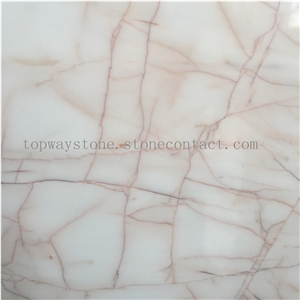 White Marble&Pink Slabs for Wall Covering Tiles