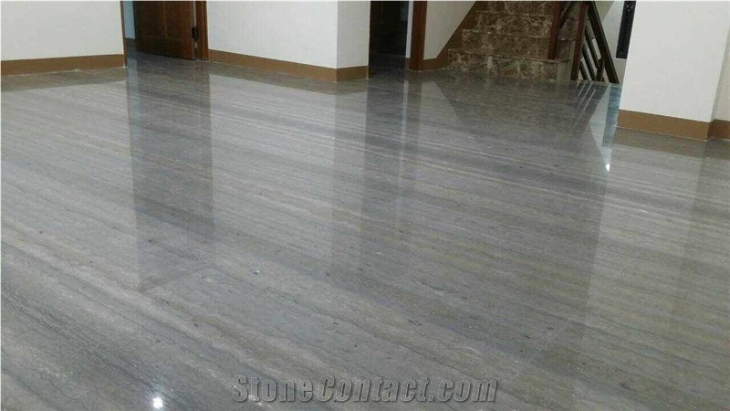 China Natural Blue River Wooden Grain Marble, Small Flower Tiles&Slabs