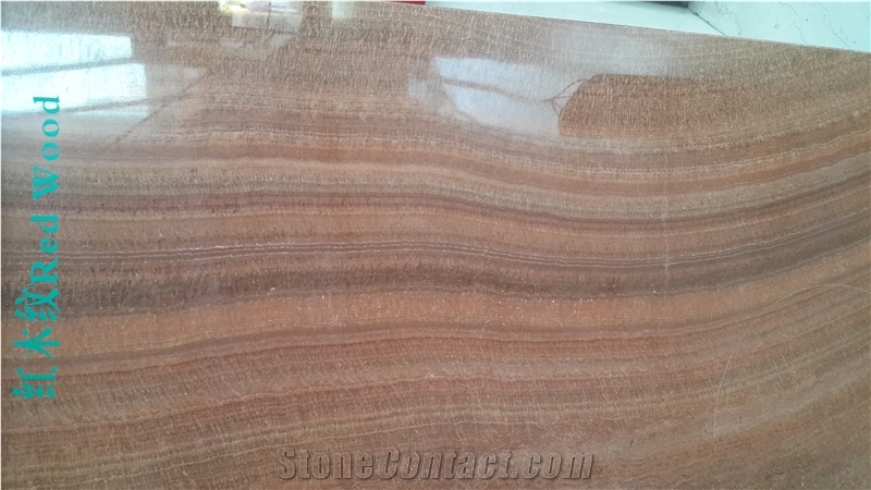 China Natural Wooden Red Grain Marble Walling & Flooring Tiles & Slabs