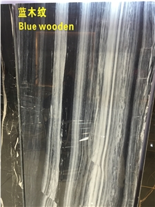 Grey Blue Wood Vein/Blue Wooden Marble Polished Tiles&Slabs