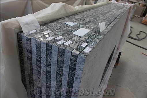 China Juparana Granite Commercial Counter Tops with Seamless Jointed