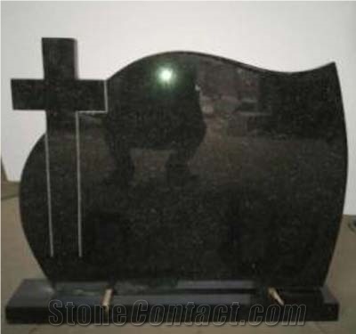 A Grade Natural Black Granite Customized Headstone