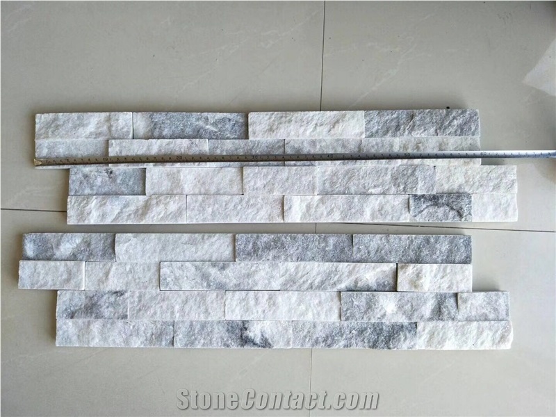 Cloudy Grey Granite Split Surface Ledge Culture Stacked Stone Pannel