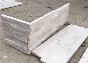Hebei Natural White Quartzite Culture Stone Tiles