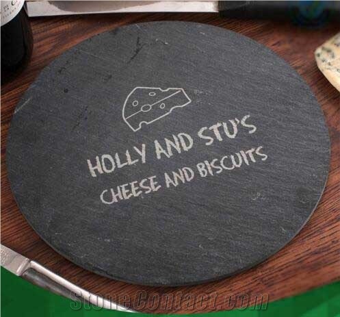 Natural Slate Stone Cheese Board Set, Slate Plate, Slate Coaster