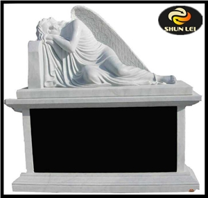 Tombstone Black Granite Angel Headstones Angel Heart Headstone