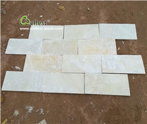 Beige White Quartzite Mushroom Tile for Villa Garden Castle Wall