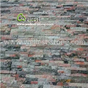 Galaxy Gold Red Quartzite Ledge Stone Culture Stone for Feature Wall