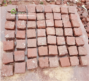 Ocean Red Granite Paving Stone Cube Stone for Garden Path Parking