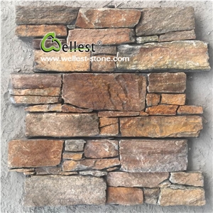 Rustic Quartzite Cement Wall Stone Veneer Panel and Corner