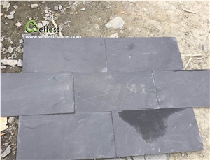 St-018 Natural Black Slate Tile for Floor/Steps/Wall
