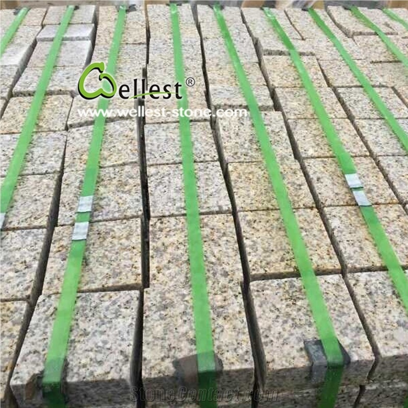 Sunset Golden Driveway Paving Stone with Bush Hammered Finish