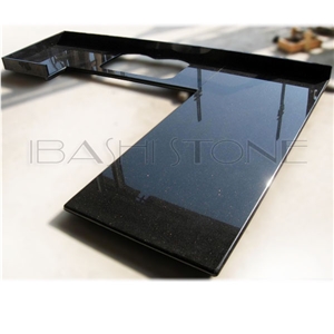 India Granite Black Galaxy Kitchen Prefabricated Countertops
