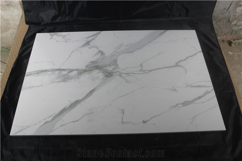 Statuario Marble Tiles White Marble Slabs with Grey Veins White Marble