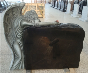 China Black Granite Tombstone&Monument,Angel Memoials