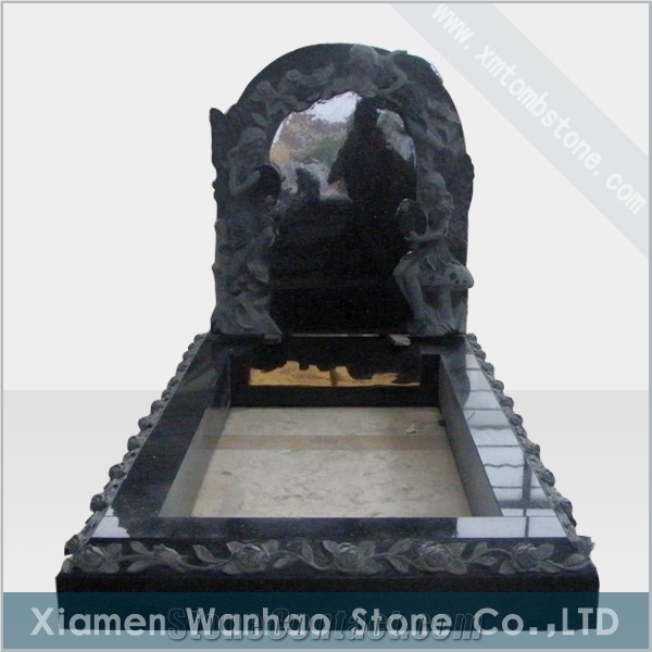 China Black Granite Tombstone & Monument Engraved Memorial