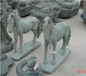 China Factory Granite Horse Sculpture Handcarved Garden Stone Carvings