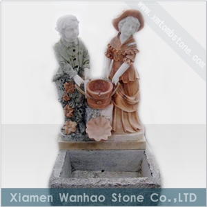 China Marble Human Sculptures Fountains Garden Statues Stone Carvings