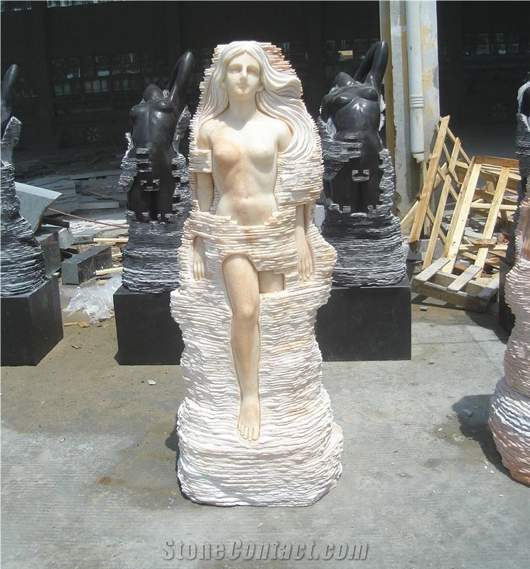 China Marble Statues Human Sculptures Garden Stone Carvings