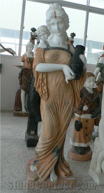 China White Marble Statues Angel Sculptures Garden Decoration Carvings