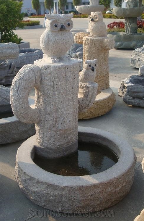 Chinese Granite Fountains Garden Stone Carvings Handmade Sculptures