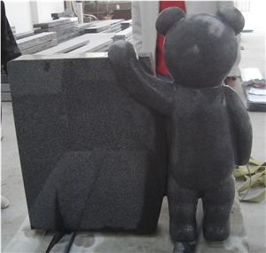 Chinese Granite Tombstone & Monument with Sculptures