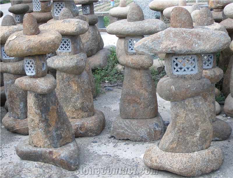 Chinese Sculptures Stone Carvings Garden Lanterns Handcarved Lamps