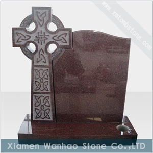 Polished Granite Cross Tombstone Engraved Monuments,Custom Memorials