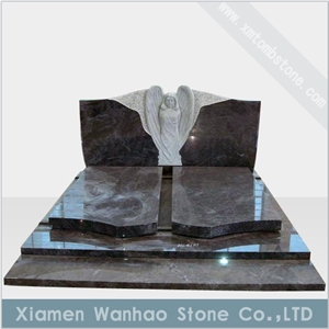 Polished Granite Tombstone,Angel Monument,Engraved Memorials