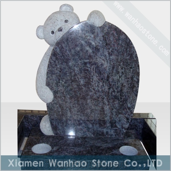 Polished Granite Tombstone Engraved Heart Monument Custom Memorial