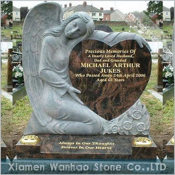 Polished Granite Tombstone,Engraved Monument,Angel Memorials