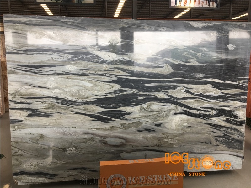 Baikal Grey Marble Slabs China Natural Stone with High Quality