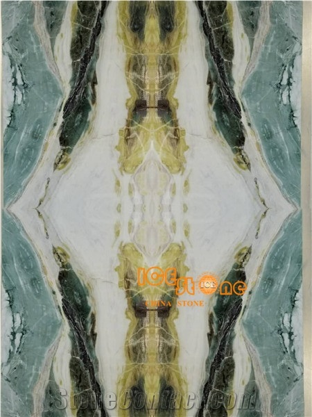 China Dreaming Green Polished Marble Tiles & Slabs/Chinese Luxury Wall