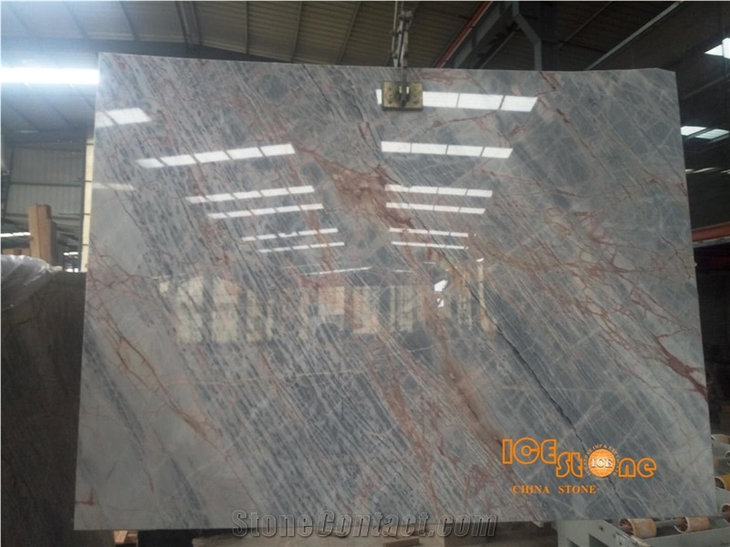 China Ink Flower Grey Marble Slabs Tiles Polished Bookmatch Wood Grain