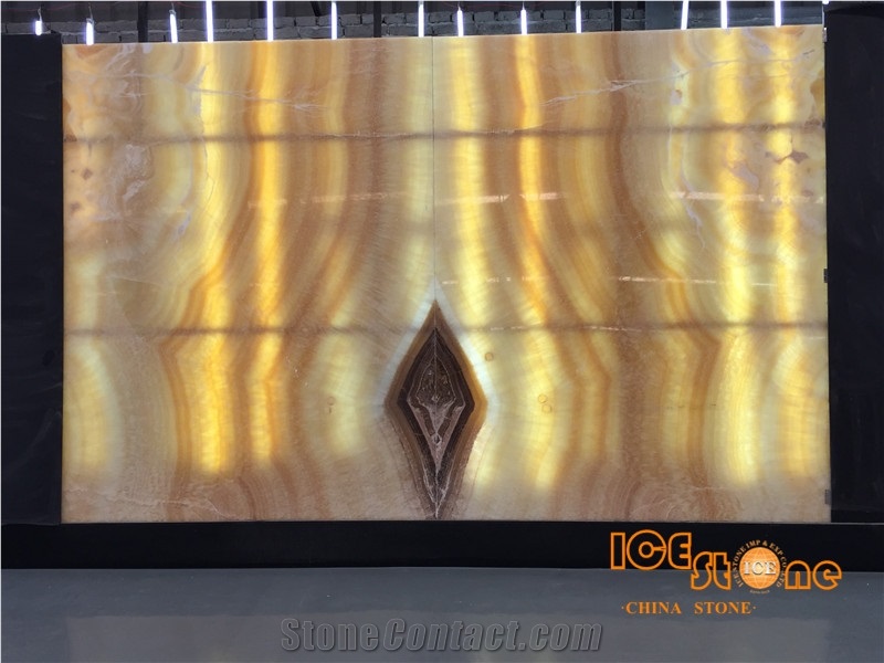 China Songjiang Honey Yellow Onyx Slabs,Tiles in Application/Natural