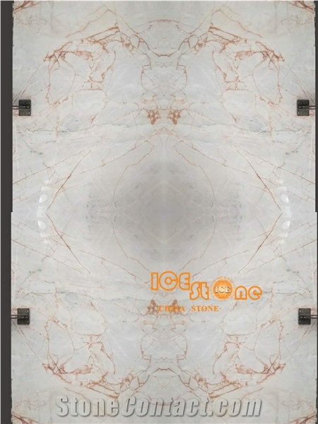 Chinese China White Beauty Ice Age Marble Tiles & Slabs Stone Floor
